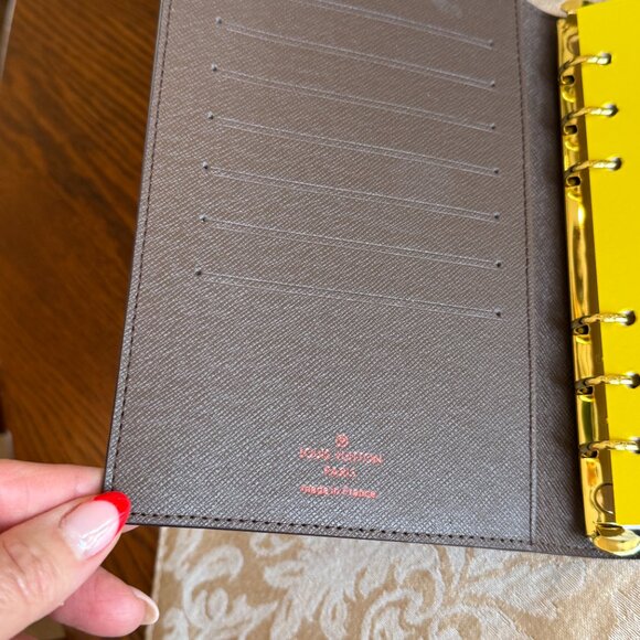 Louis Vuitton Ebene Med. Damier Address/notebook From FRANCE never used - Picture 10 of 16